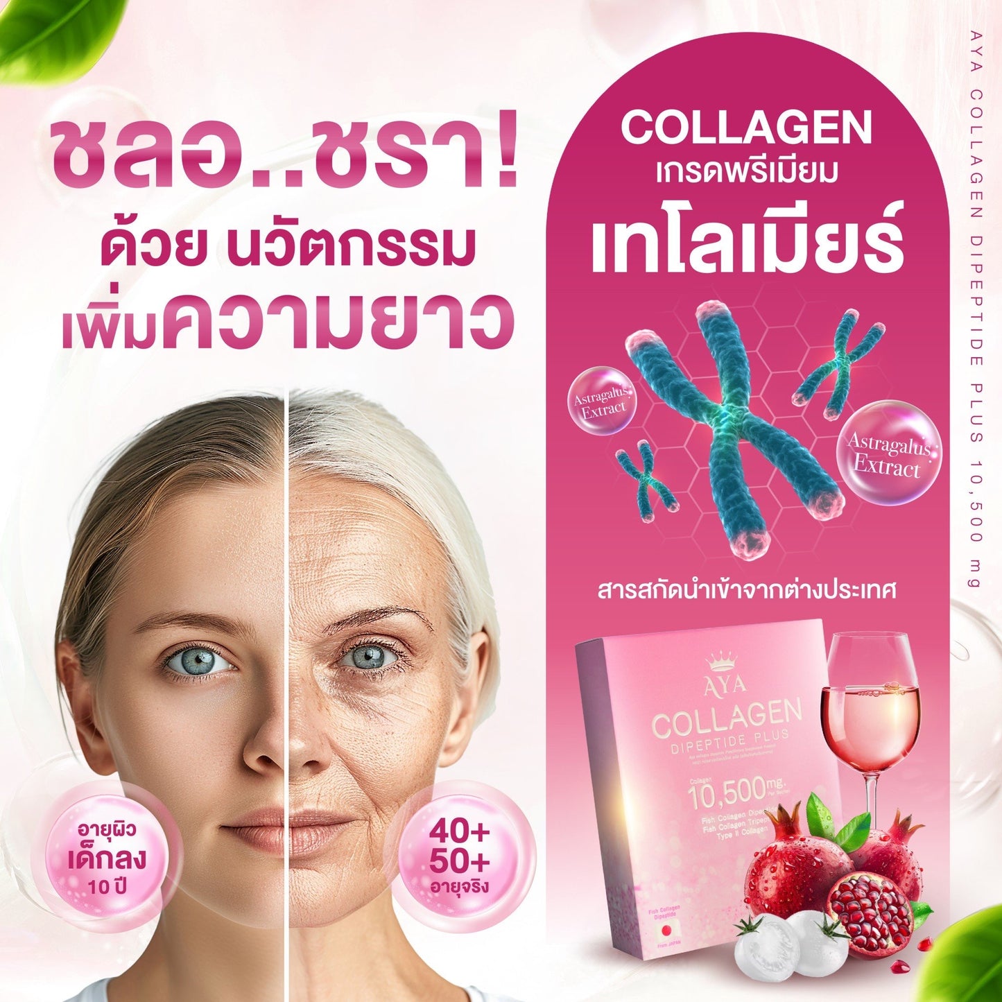 Aya collagen Dipeptie plus geet 1 free 1