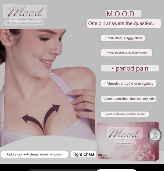 M.O.O.D Mood dietary supplement for women. Vaginal discharge