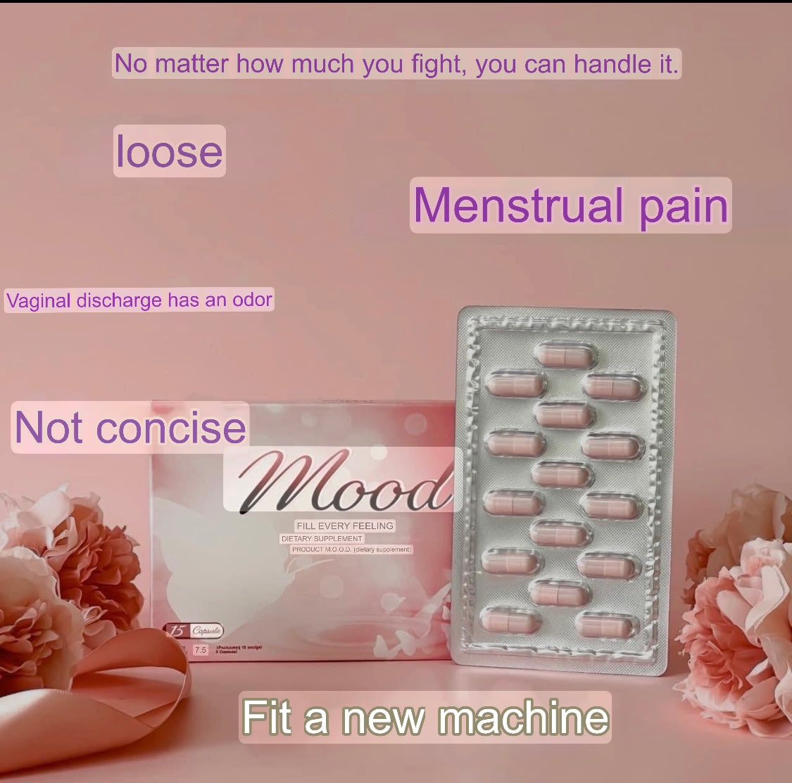 M.O.O.D Mood dietary supplement for women. Vaginal discharge