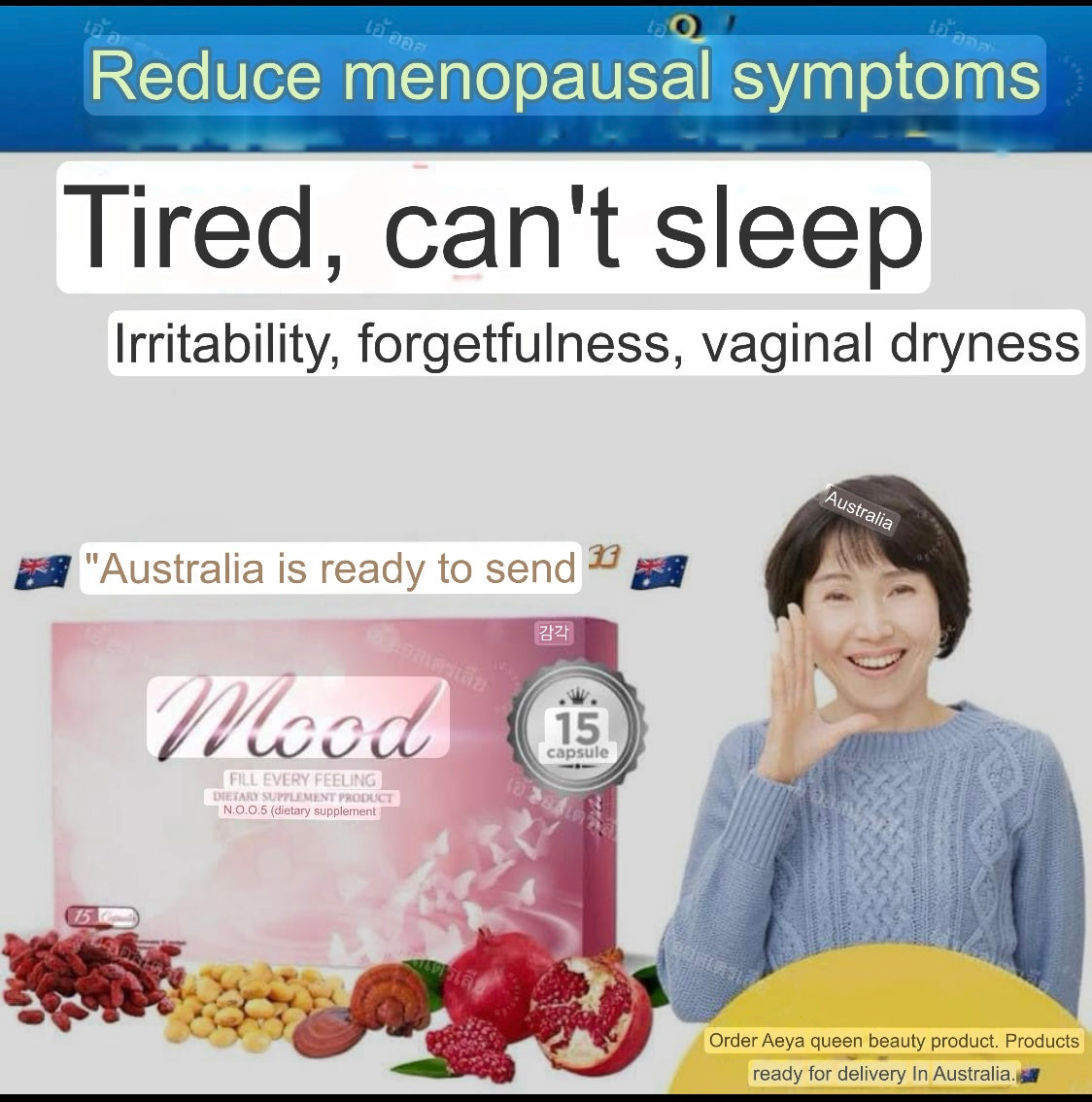 M.O.O.D Mood dietary supplement for women. Vaginal discharge