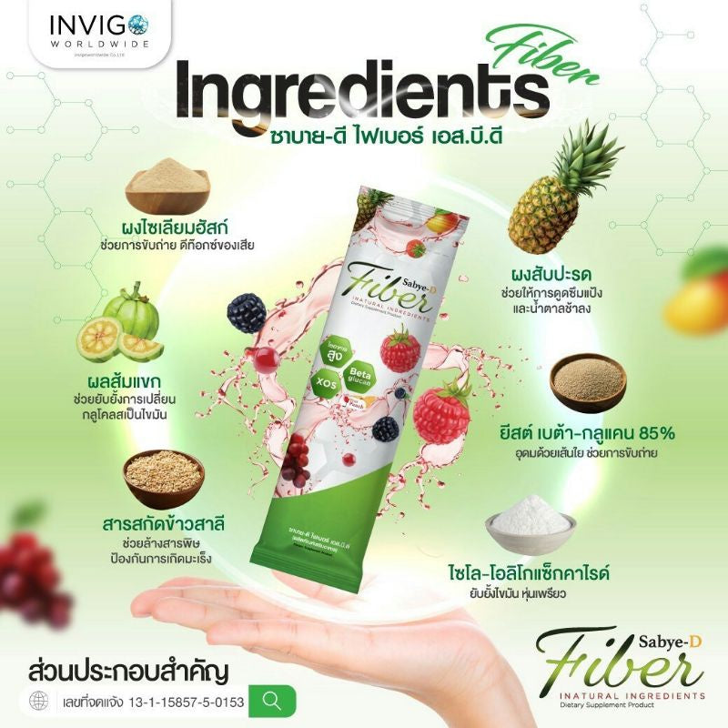 Fiber Detox Drink Sabye-D Belly reduction Weight Control Bright Skin