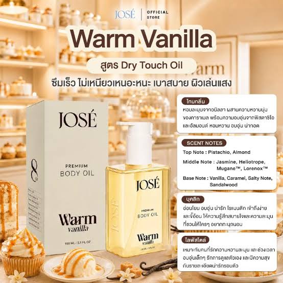 JOSÉ PREMIUM BODY OIL – WARM VANILLA 🤎